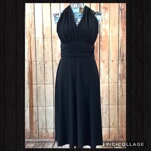 JONES WEAR NY BLACK COCKTAIL HALTER  DRESS